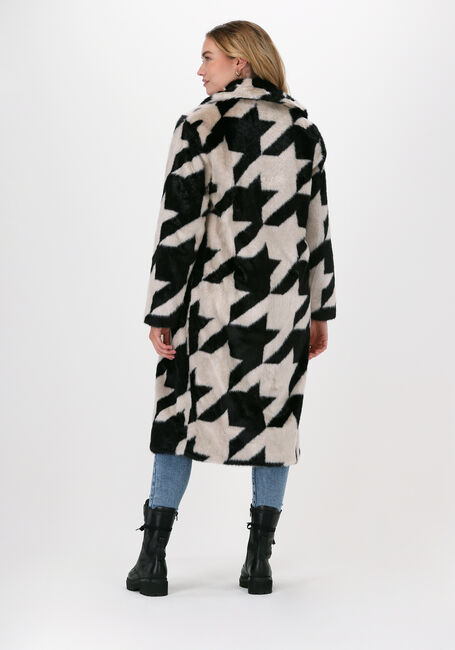 Zwarte GIACOMO THE JACKET Faux fur jas 11 PIED DE POULE LONG - large