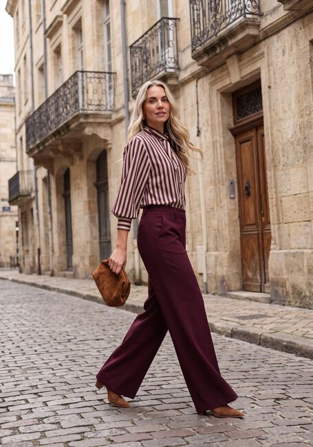 Bordeaux SUMMUM Wijde broek TROUSERS FOAM UNI - large