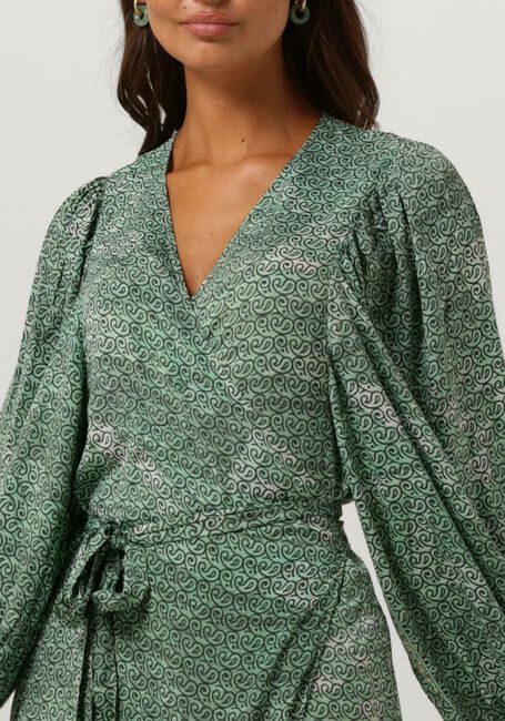 Groene SISSEL EDELBO Maxi jurk ZELDA WRAP DRESS - large