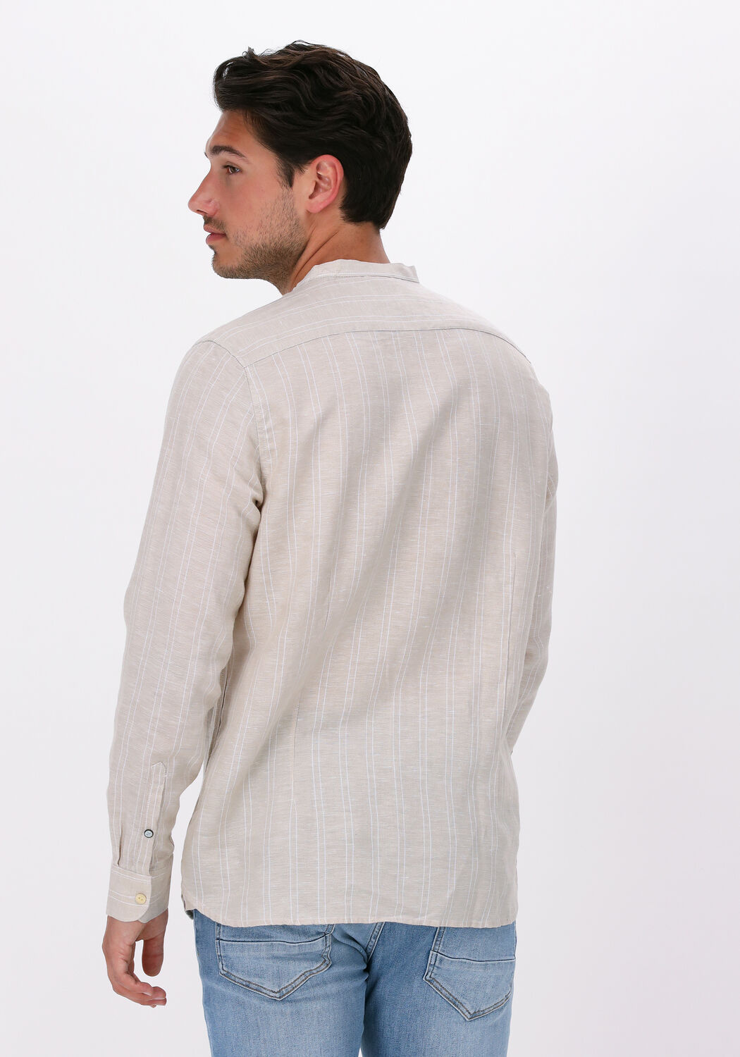 120% Lino Linnen blouse wit zakelijke stijl Mode Blouses Linnen blouses 