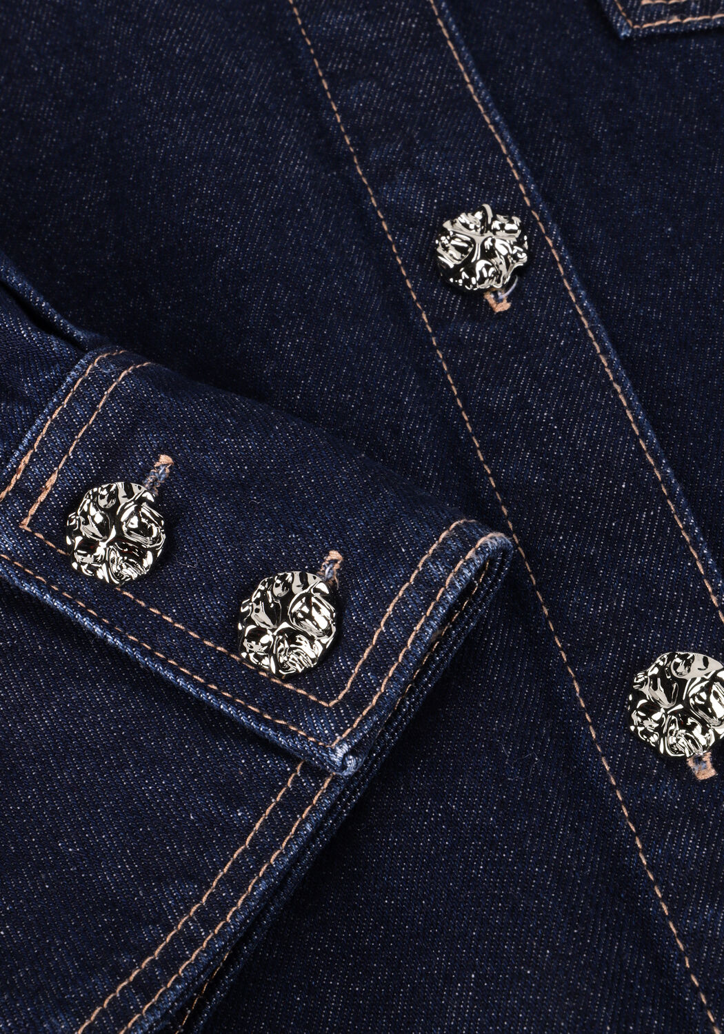 Donkerblauwe EDITED Blouses HALEY DENIM SHIRT - large