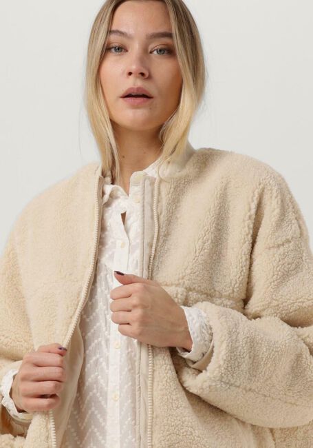 Gebroken wit MINIMUM Teddy jas BAVORY 9024 - large