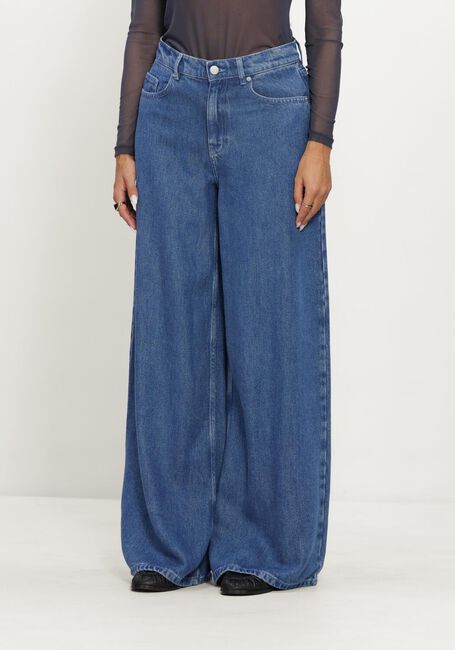 Blauwe MSCH COPENHAGEN Wide jeans MSCHAGO RUE WIDE PANTS - large
