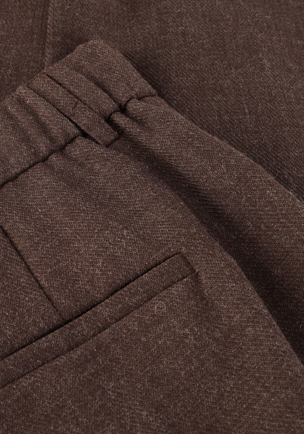 Bruine NEO NOIR Wijde broek EMMETT MELANGE PANTS - large