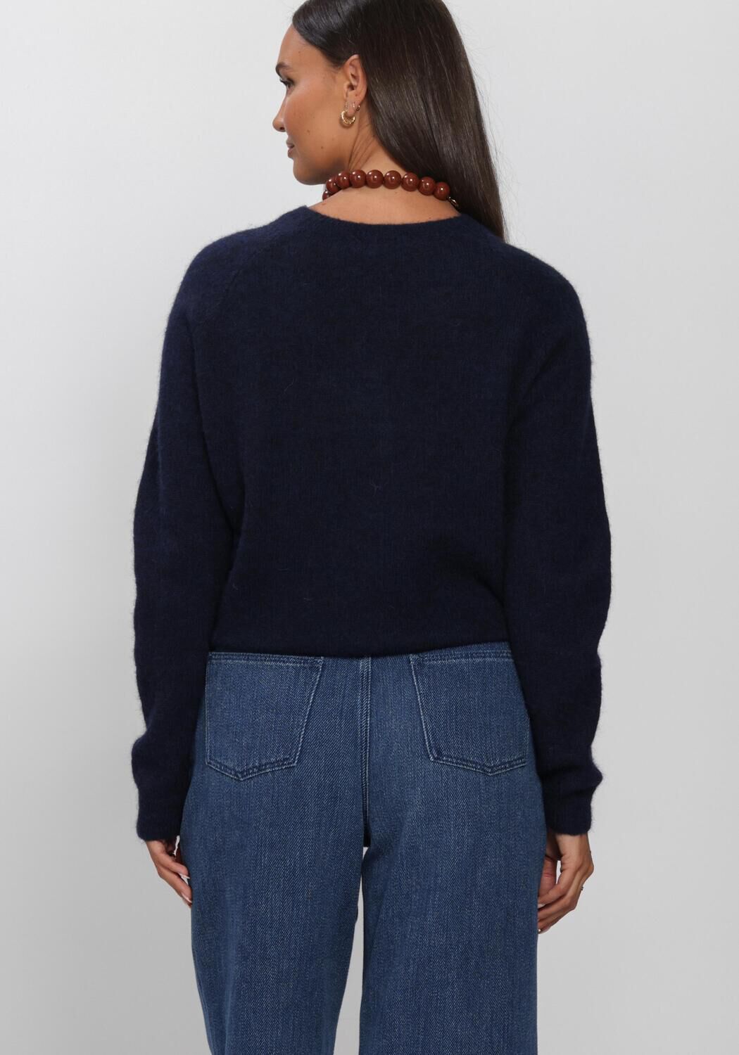 Donkerblauwe BY-BAR Trui POLLY PULLOVER - large