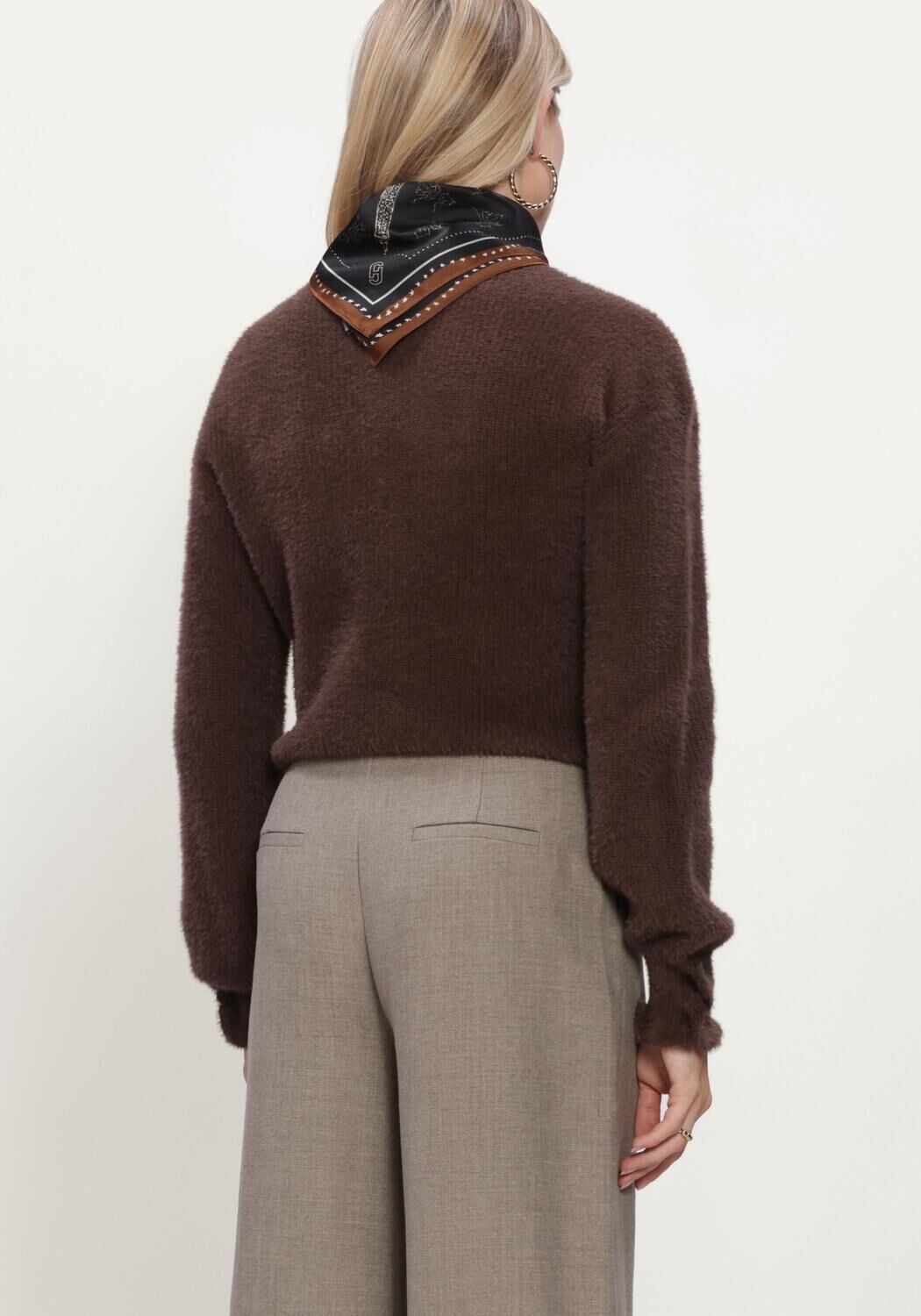 RUBY TUESDAY Dames Truien & Vesten Vivett Fluffy Knit Cardigan Bruin