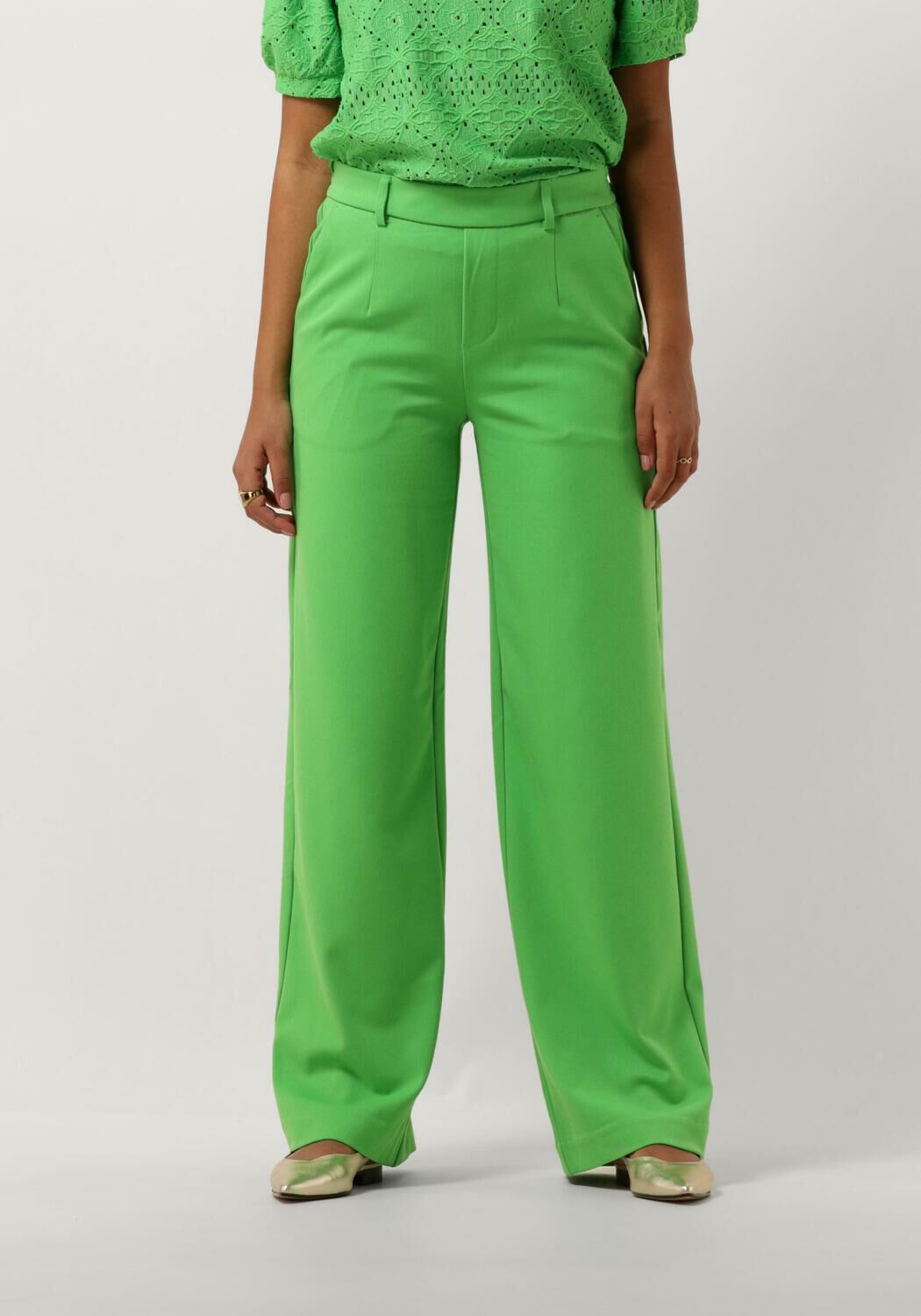 OBJECT Dames Broeken Objlisa Wide Pant Groen