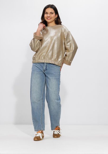 Beige SUMMUM Tops & T-shirts JERSEY COATED SWEAT - large