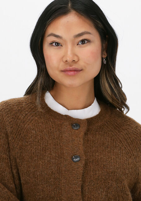 Bruine SELECTED FEMME Vest SLFLULU LS KNIT SHORT CARDIGAN - large