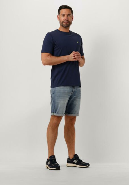 Donkerblauwe SCOTCH & SODA T-shirt GARMENT DYE LOGO CREW T-SHIRT - large