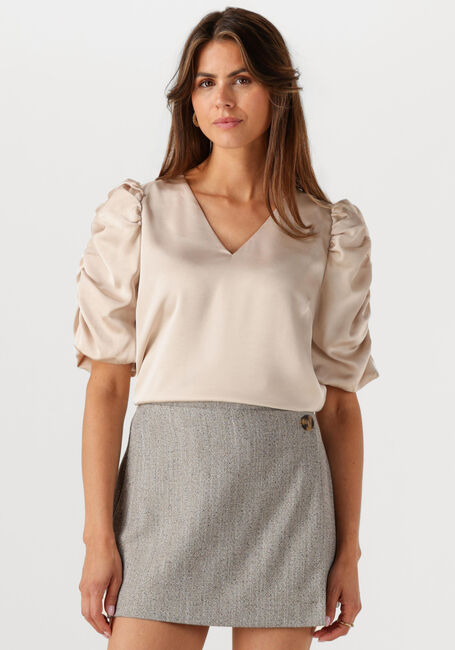 Beige NEO NOIR Blouses ELBA HEAVY SATEEN BLOUSE - large