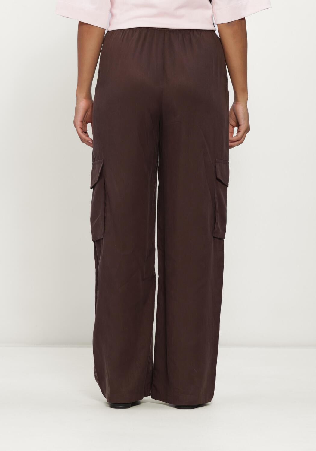Bruine Y.A.S. Broeken YASBAMBOO HMW PANT WO. ELASTIC - large