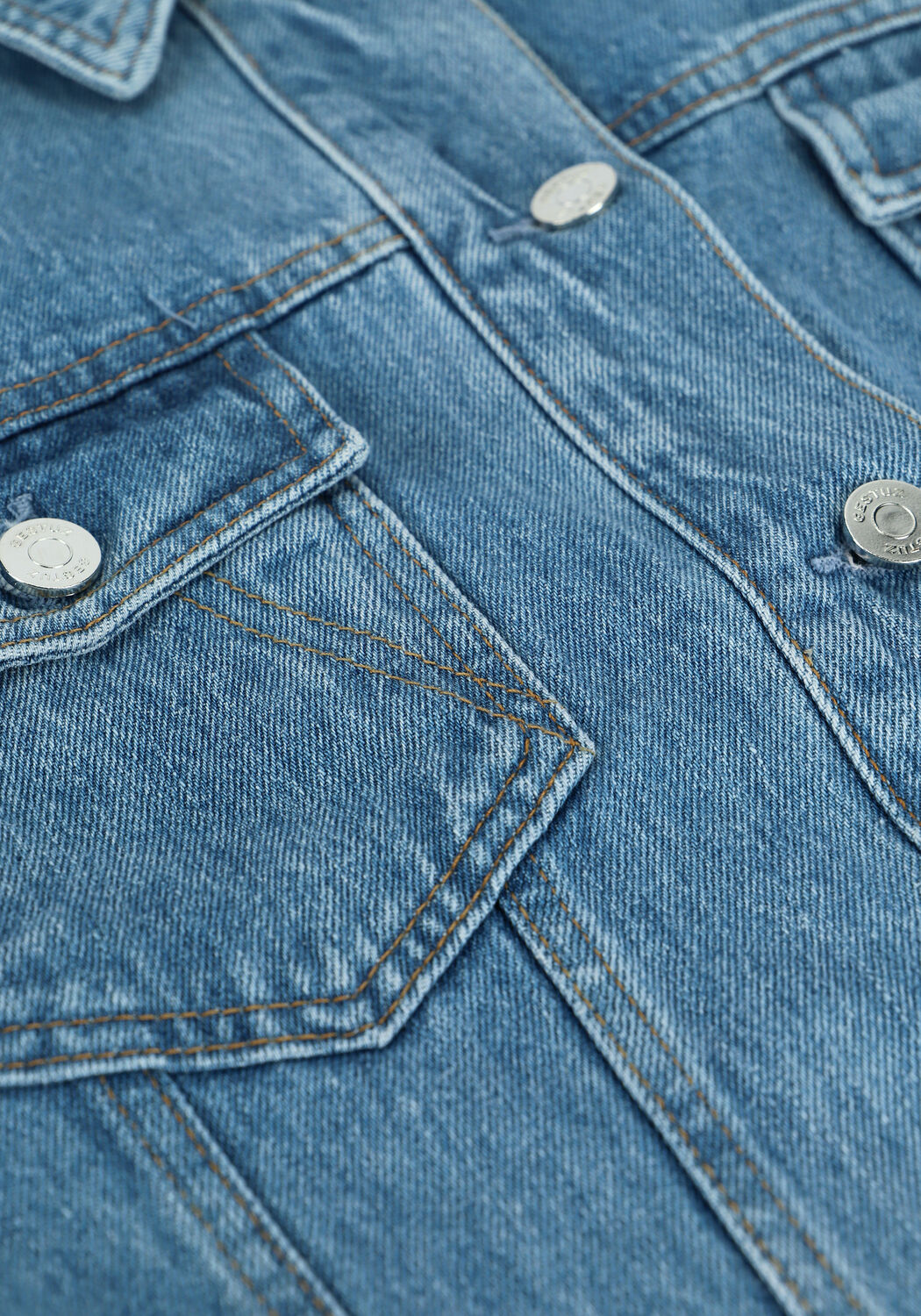 Blauwe GESTUZ Spijkerjas DENA GZ DENIM JACKET - large