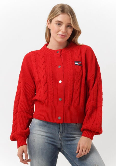 Rode TOMMY JEANS Vest SWEATERS BUTTON - large
