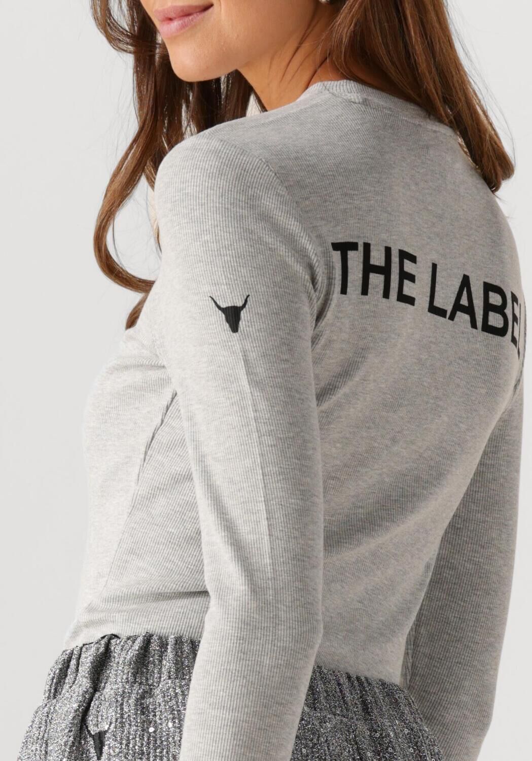ALIX THE LABEL Dames Tops & T-shirts Ladies Knitted Rib Top Grijs