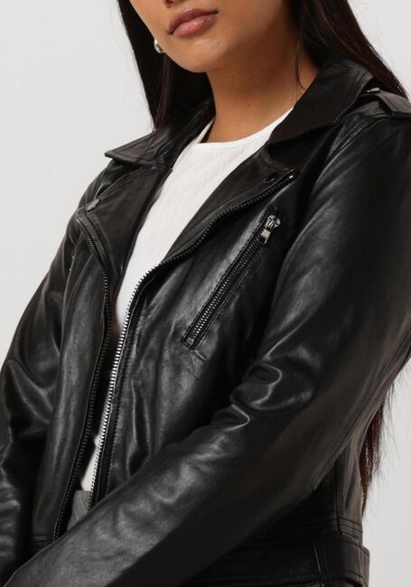 Zwarte IBANA Leren jas MOSS - large