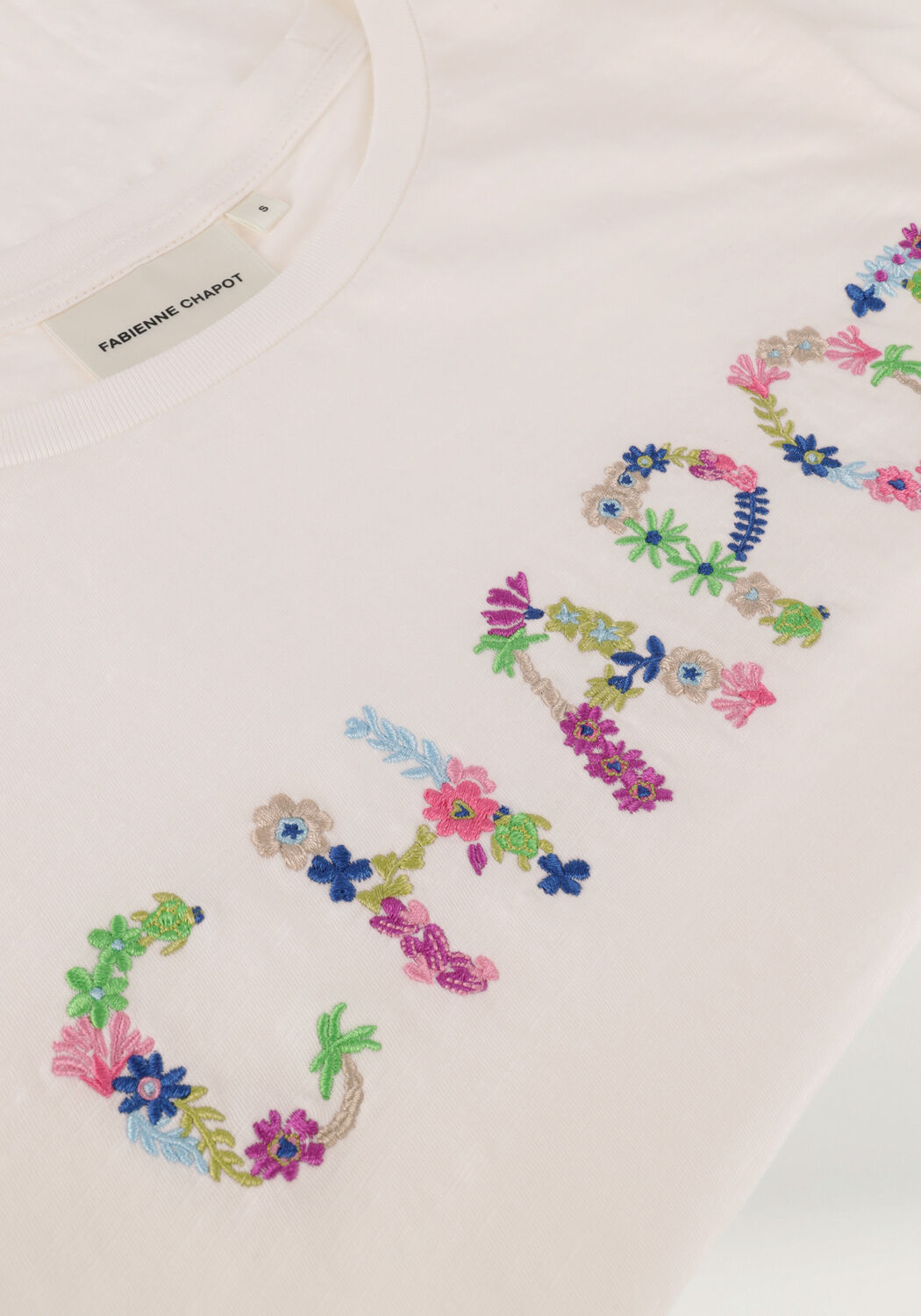 Gebroken wit FABIENNE CHAPOT T-shirt FLOWER CHAPOT T-SHIRT 301 - large