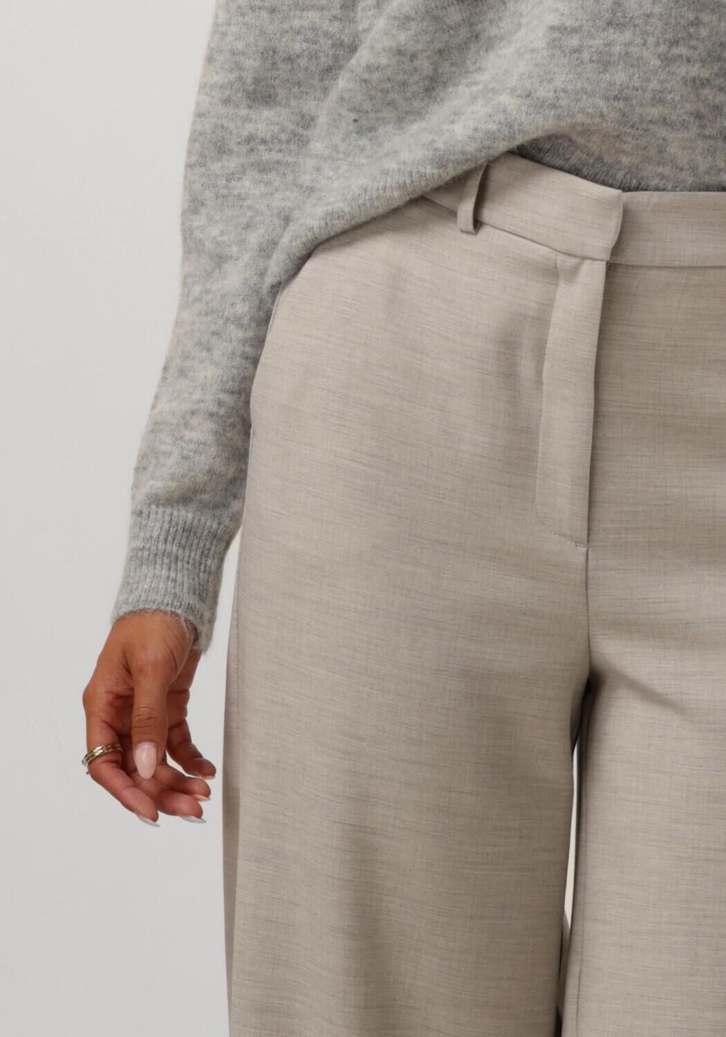 SELECTED FEMME Dames Broeken Slfrita-paxa Hw Extra Wide Pant Creme