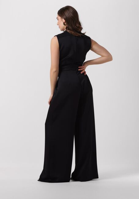 Zwarte ACCESS Jumpsuit SATIN JUMPSUIT WITH PLEATS - large