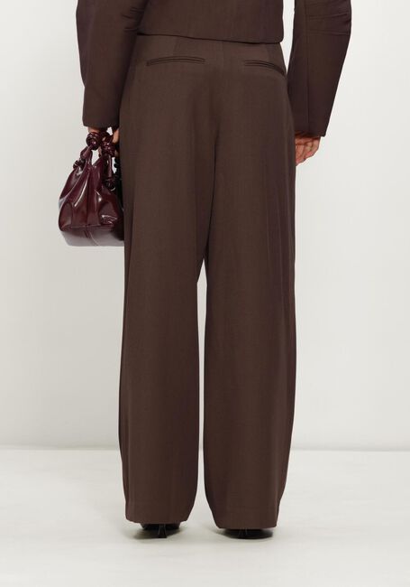 Bruine MSCH COPENHAGEN Wijde broek MSCHLAURETTA HW PANTS - large