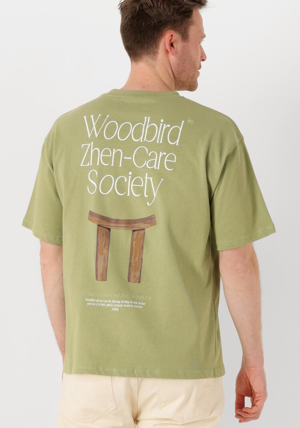 WOODBIRD Heren Polo's & T-shirts Wbbaine Zhen Tee Groen