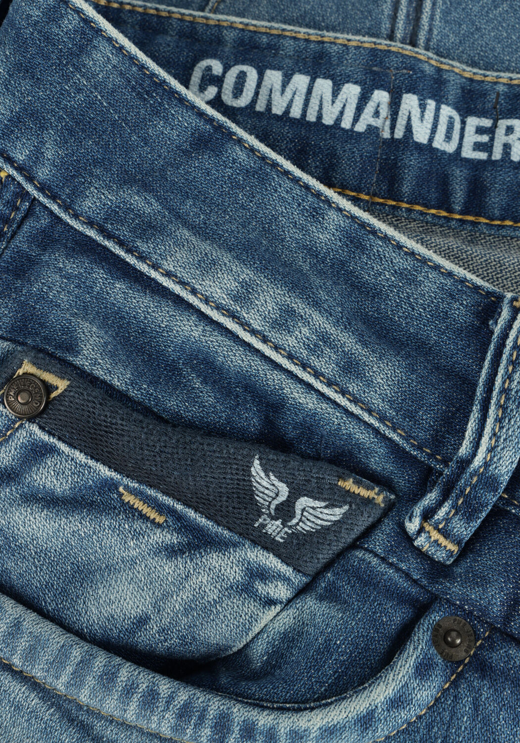 blauwe pme legend slim fit jeans commander 3.0 fresh mid blue