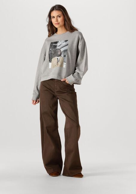 Bruine STUDIO ANNELOES Wijde broek Lexie col denim trousers - large