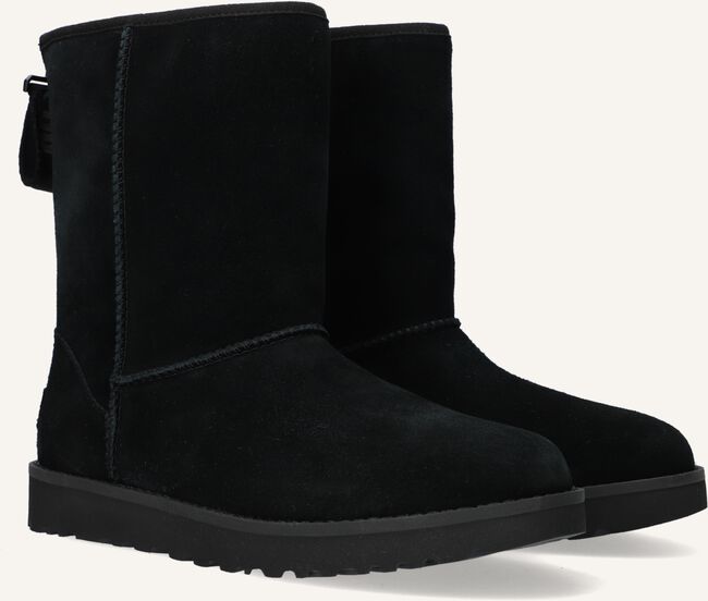 Zwarte UGG Vachtlaarzen W CLASSIC SHORT LOGO ZIP Zwarte UGG Vachtlaarzen W CLASSIC SHORT LOGO ZIP - large