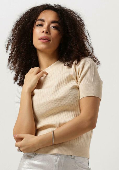 Zand OBJECT T-shirt OBJNOELLE S/S KNIT T-SHIRT - large