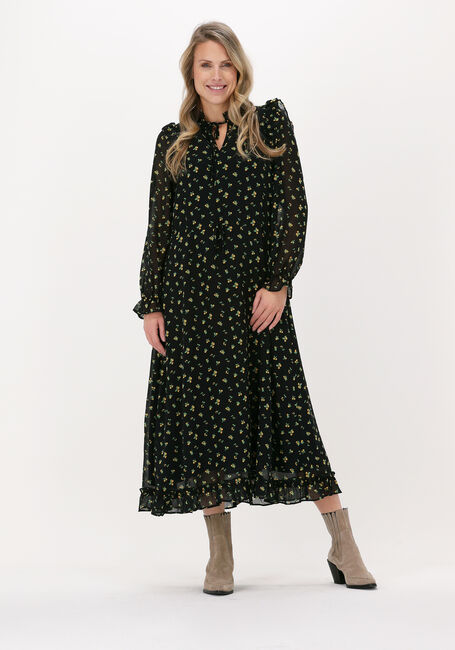 Zwarte MOVES Midi jurk JALINA DRESS 2426 - large