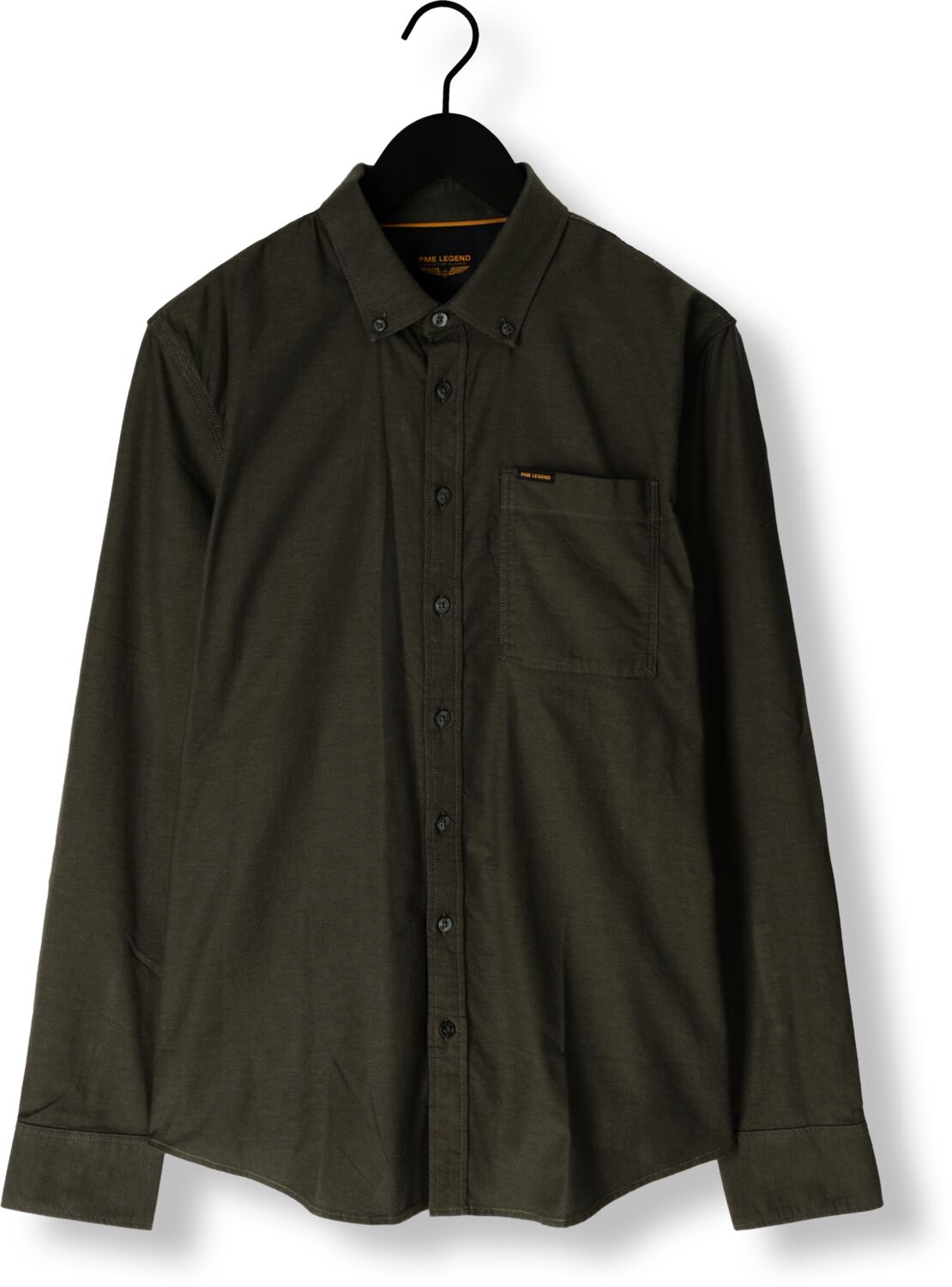 PME LEGEND Heren Overhemden Long Sleeve Shirt Oxford Groen