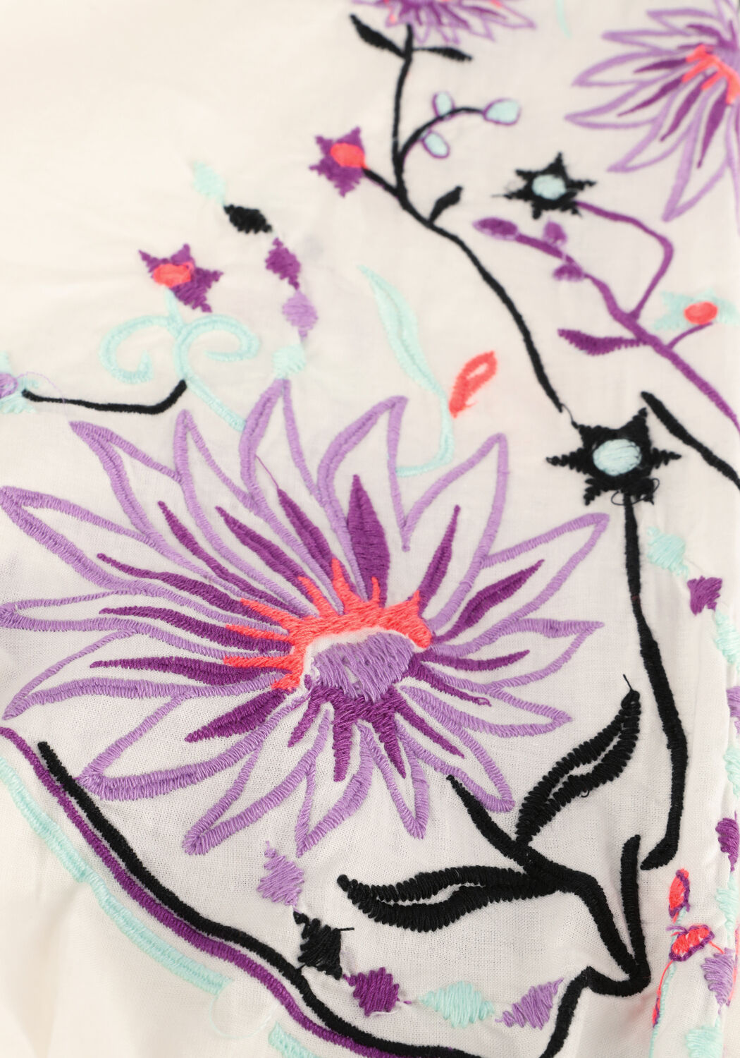 Zand POM AMSTERDAM Blouses EMBROIDERY PURPLE BLOUSE - large