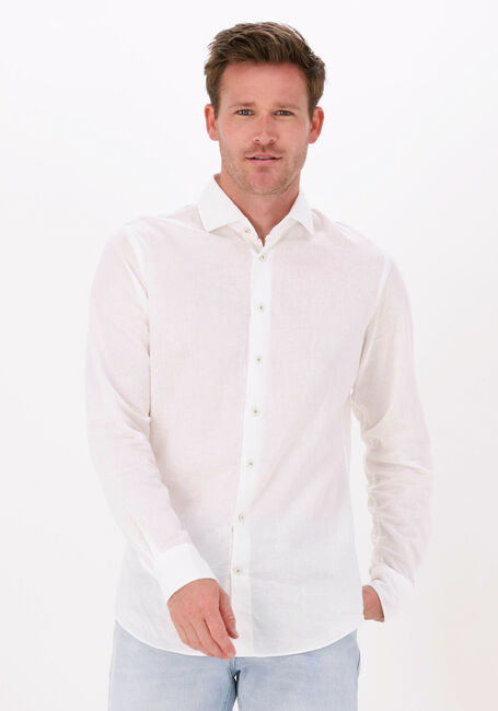 Witte PROFUOMO Casual overhemd HARTGER W COTTON-LINNEN - large