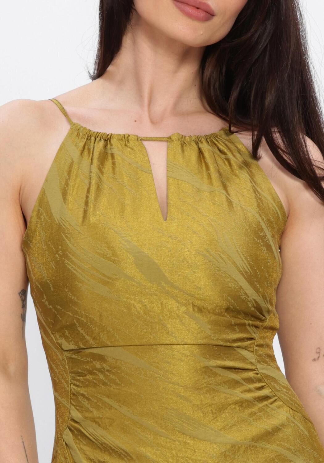 Gele Y.A.S. Maxi jurk YASWIMMA LONG HALTERNECK - large