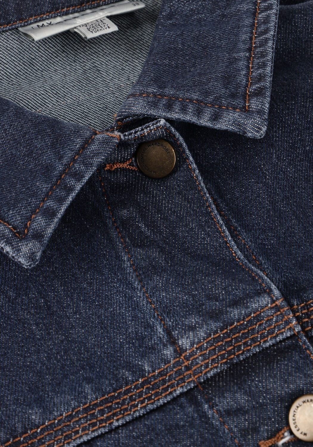 Donkerblauwe MY ESSENTIAL WARDROBE Spijkerjas MWMALLE 139 DECO DENIM JACKET - large