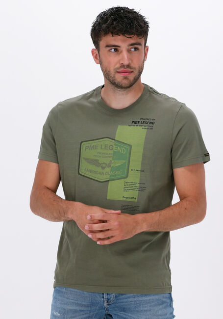 Groene PME LEGEND T-shirt SHORT SLEEVE R-NECK SINGLE JERSEY - large
