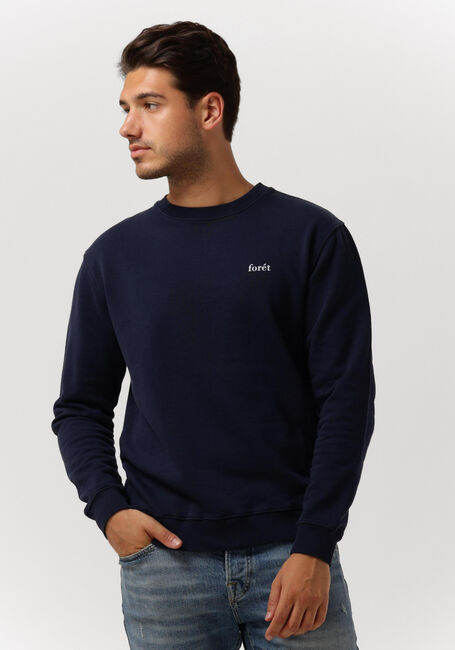 Donkerblauwe FORÉT Trui ASH SWEATSHIRT - large