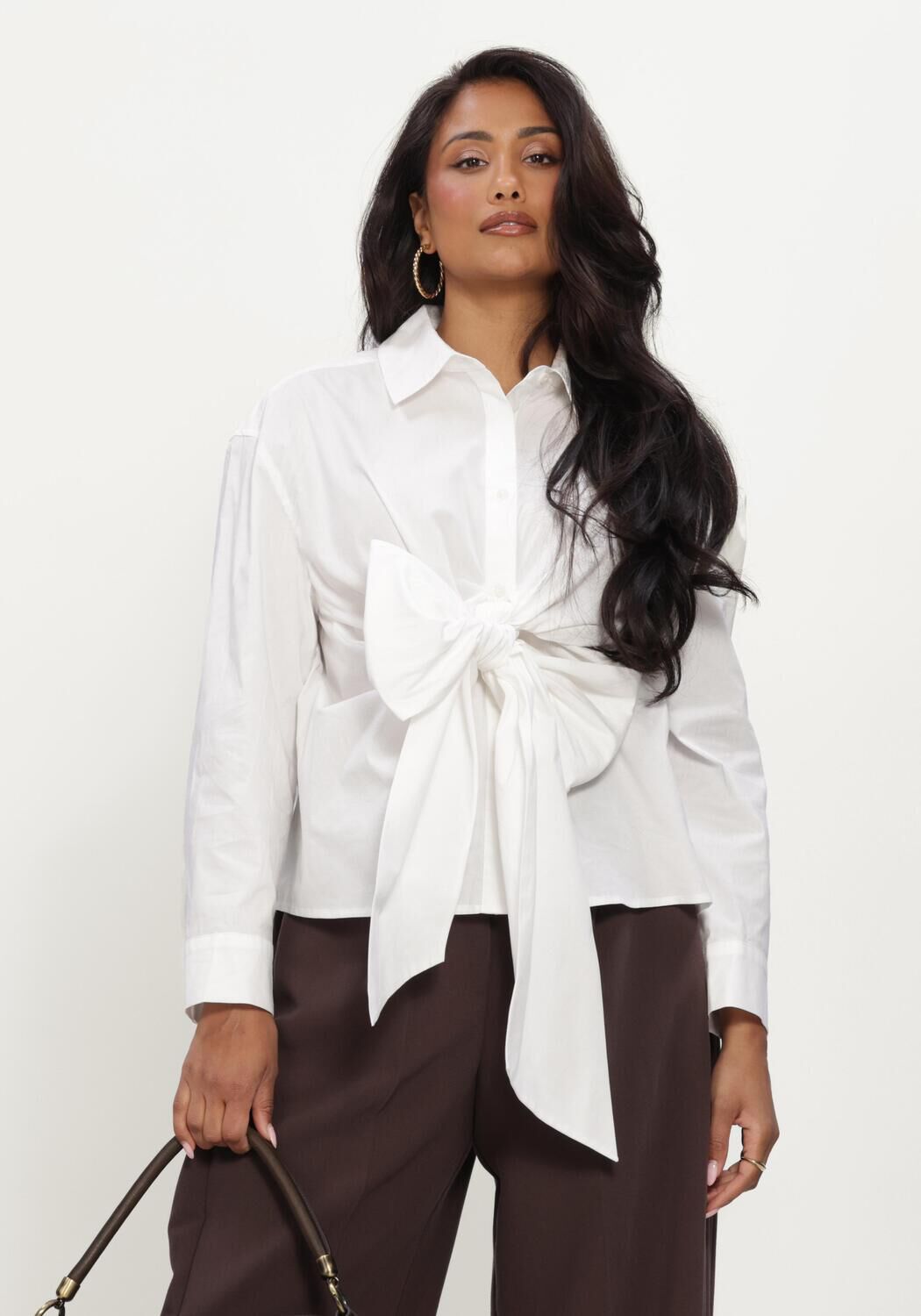 Witte CO'COUTURE Blouses HALENCC TIE SHIRT - large