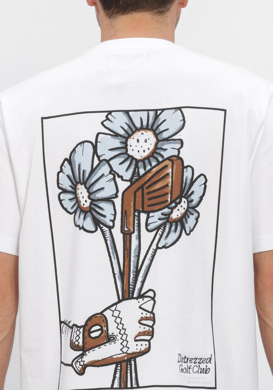 Witte DSTREZZED Polo COLLIN ARTWORK TEE - large