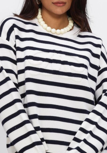 Donkerblauwe DANTE6 Sweater TWIXA STRIPE 3D LOGO SWEATER - large