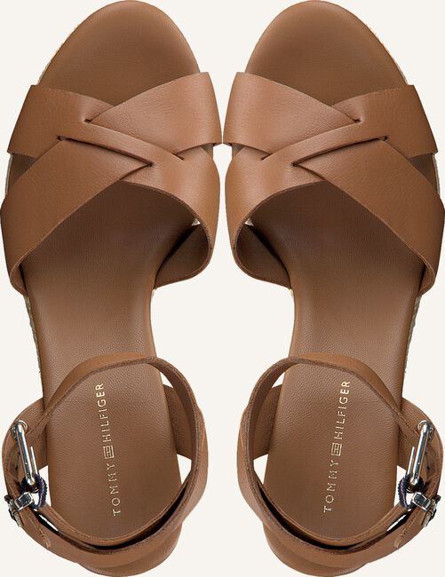 Cognac TOMMY HILFIGER Platte sandalen TH RAFFIA HIGH WEDGE Cognac TOMMY HILFIGER Platte sandalen TH RAFFIA HIGH WEDGE - large
