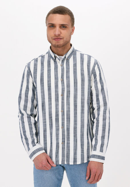 Blauwe ANERKJENDT Casual overhemd AKKONRAD STRIPED SHIRT - large