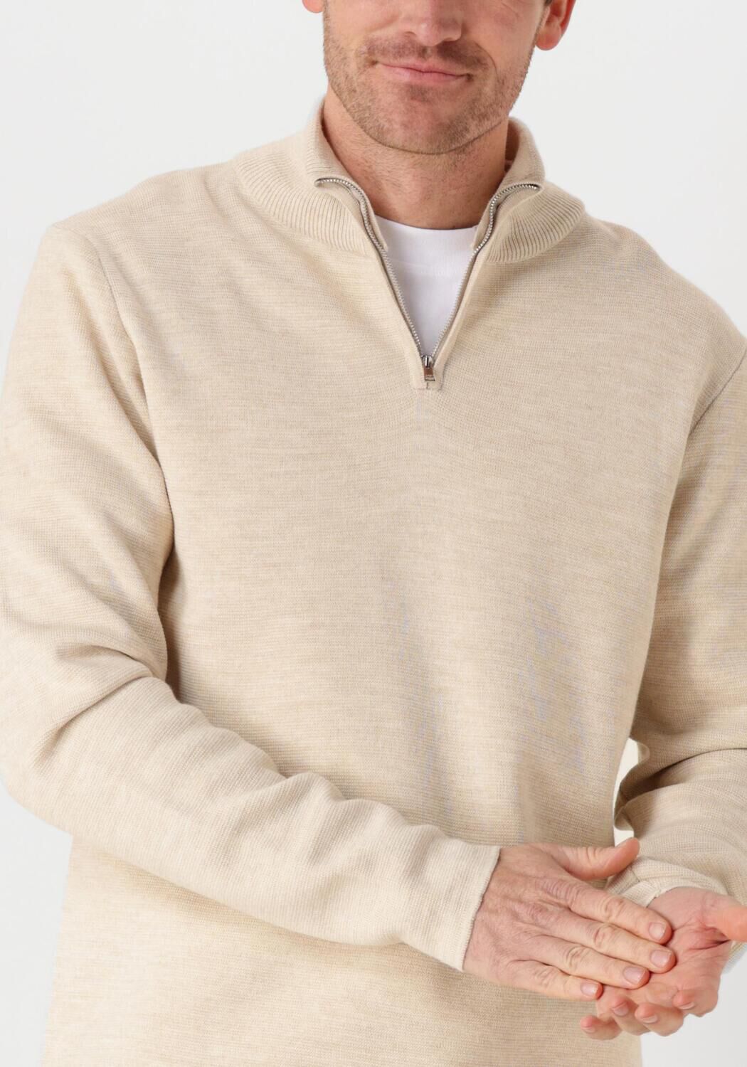 THE GOODPEOPLE Heren Truien & Vesten Kamark Beige