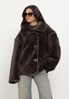 Groene GRACE & MILA Teddy jas COAT