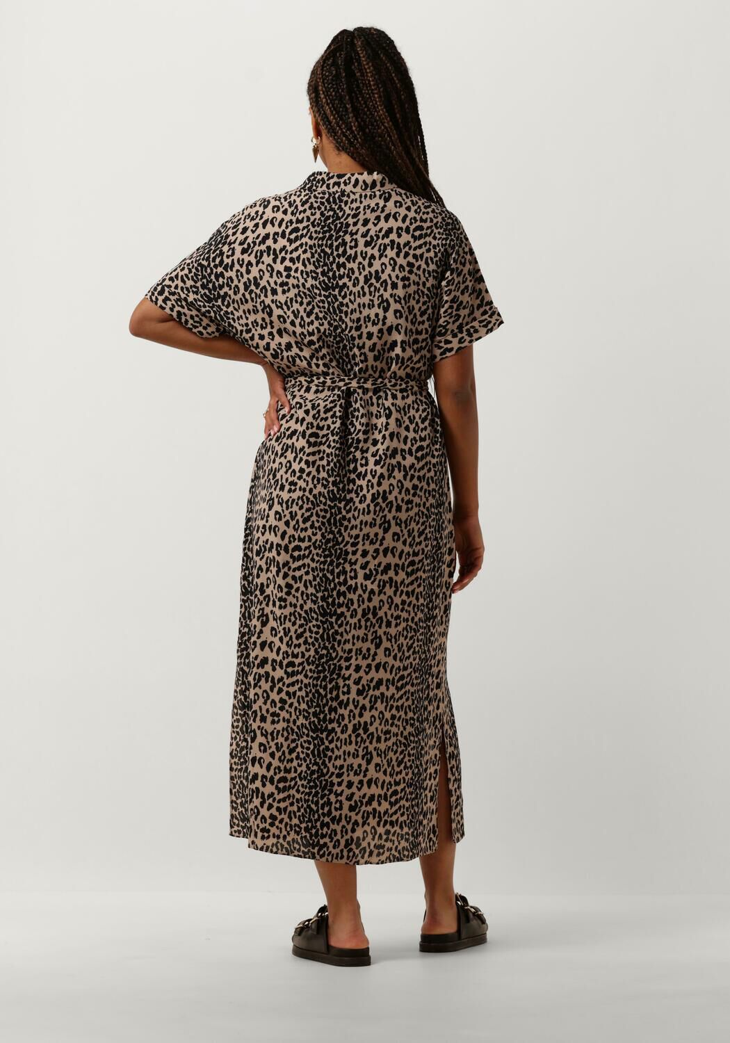 CATWALK JUNKIE Dames Jurken Resort Collar Shirt Dress Bruin