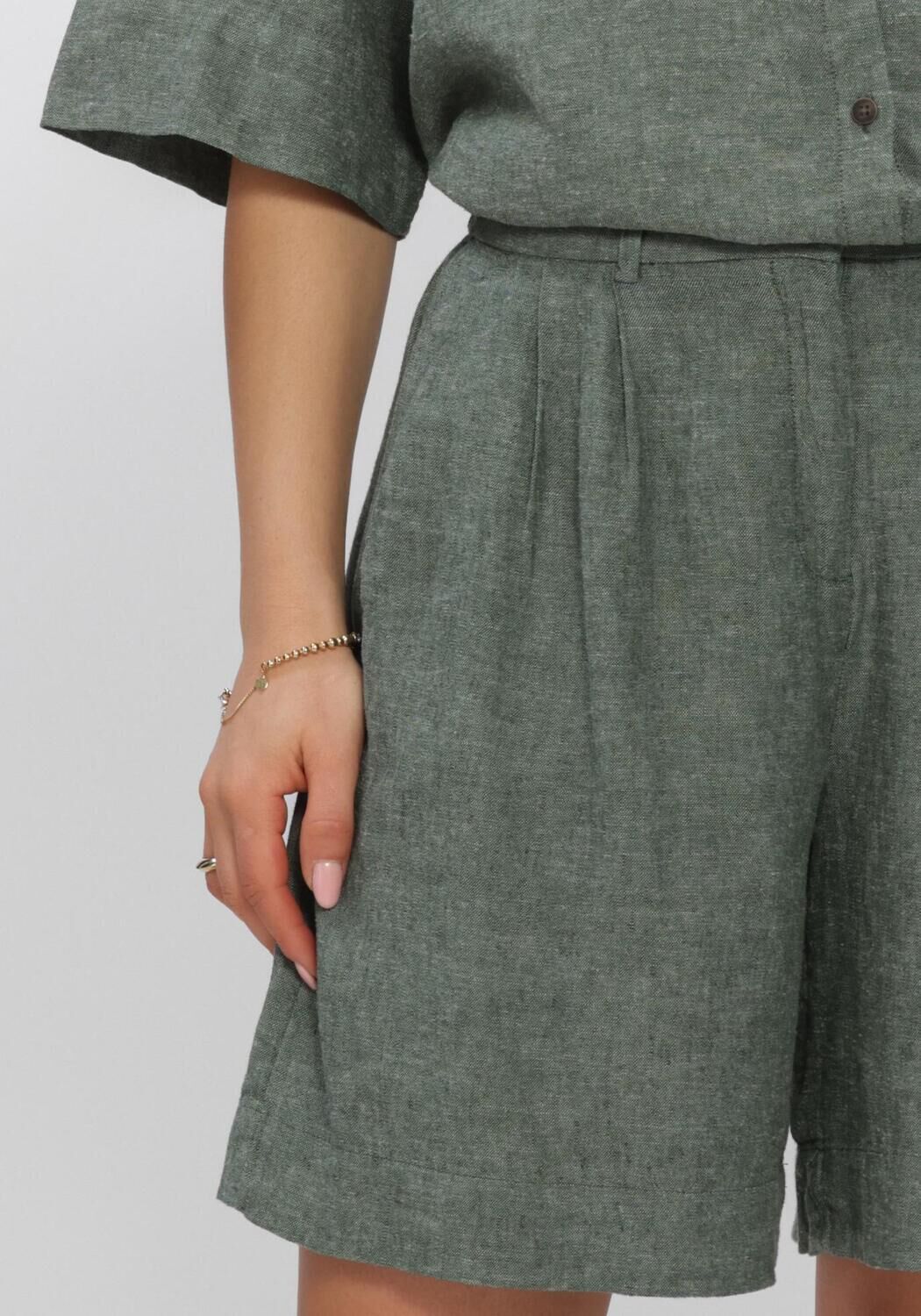 Groene MSCH COPENHAGEN Broeken MSCHVIANA GINIA HW SHORTS - large