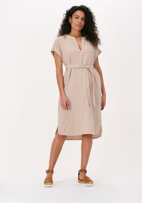 Beige BY-BAR Midi jurk STINA DOPPIA DRESS - large