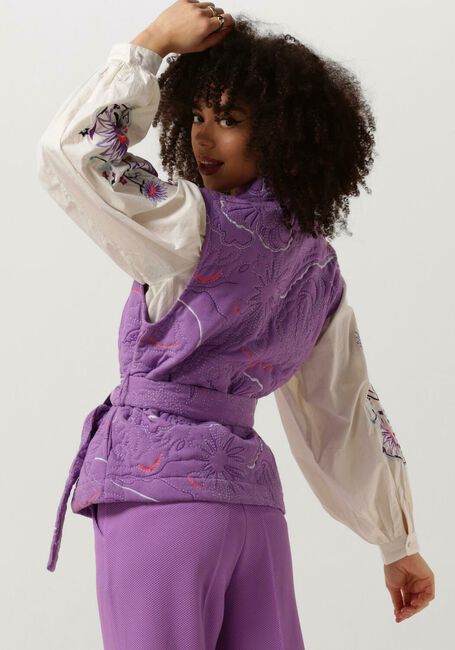 Lila POM AMSTERDAM Gilet QUILTED PURPLE GILET - large