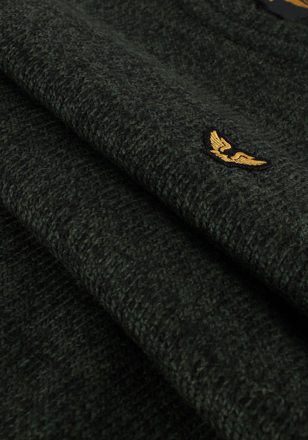 Groene PME LEGEND Trui R-NECK HEAVY KNIT MIXED YARN KNIT - large