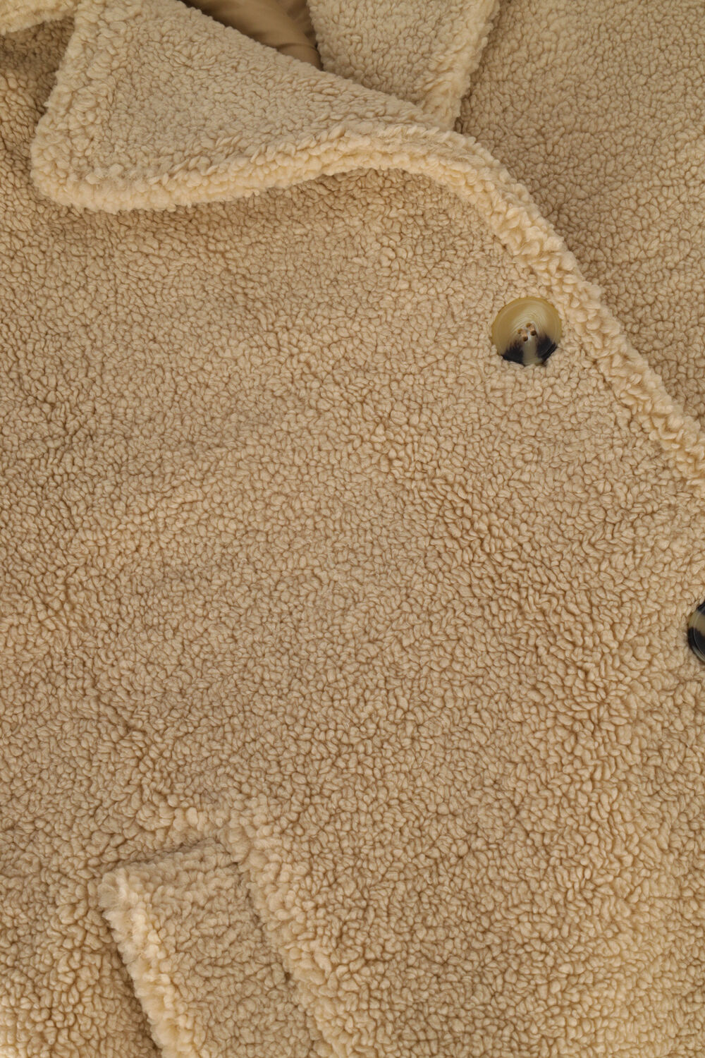 Ecru SELECTED WOMEN Teddy jas LANA TEDDY COAT B - large